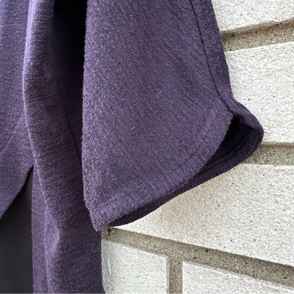 Nic+Zoe Nightshade Plum Purple Black Rejoice Sweater Mixed Media Chiffon Knit - Picture 7 of 11